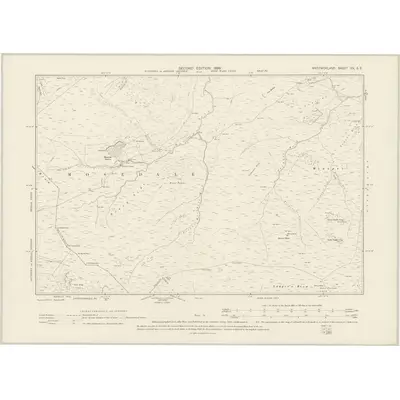 1897 Map of Westmorland XX.SE, 1899 Print