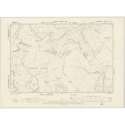 1897 Map of Westmorland XX.SW, 1899 Print