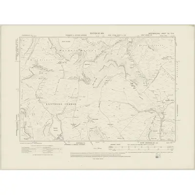 1911 Map of Westmorland XX.SW, 1919 Print