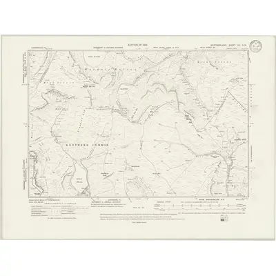 1911 Map of Westmorland XX.SW, 1933 Print