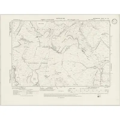 1911 Map of Westmorland XX.SW, 1946 Print