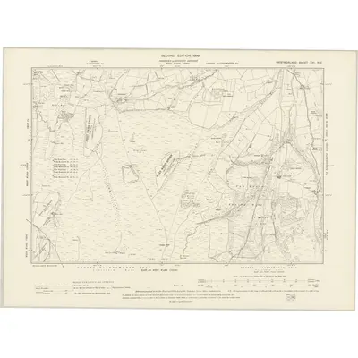 1897 Map of Westmorland XXI.NE, 1899 Print