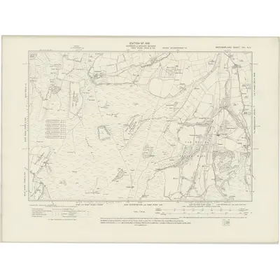 1912 Map of Westmorland XXI.NE, 1919 Print