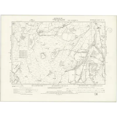 1912 Map of Westmorland XXI.NE, 1936 Print