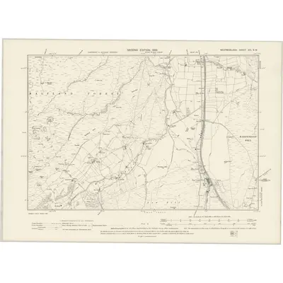 1897 Map of Westmorland XXI.NW, 1899 Print