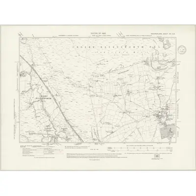 1912 Map of Westmorland XXI.SE, 1936 Print