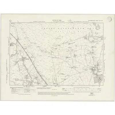 1912 Map of Westmorland XXI.SE, 1946 Print