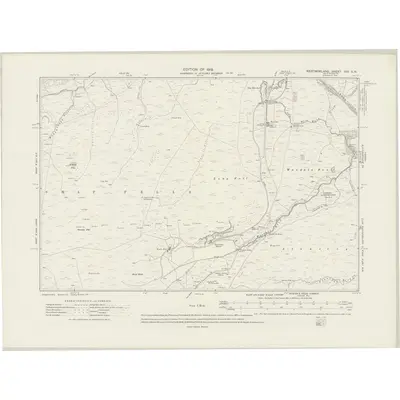1911 Map of Westmorland XXI.SW, 1919 Print