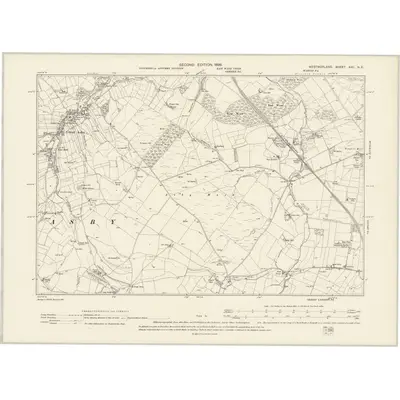 1897 Map of Westmorland XXII.NE, 1899 Print