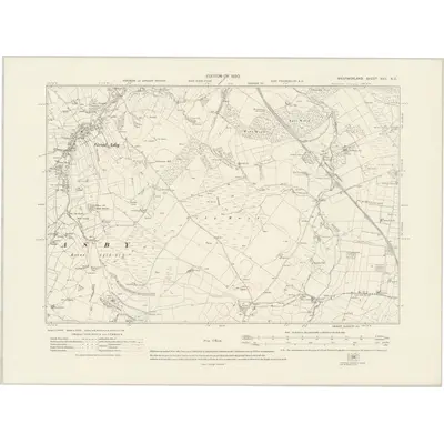 1912 Map of Westmorland XXII.NE, 1920 Print