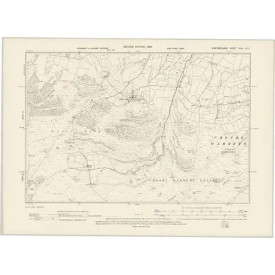 1897 Map of Westmorland XXII.SE, 1899 Print