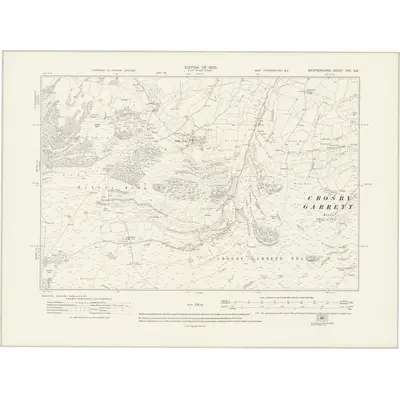 1913 Map of Westmorland XXII.SE, 1920 Print