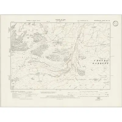1913 Map of Westmorland XXII.SE, 1946 Print