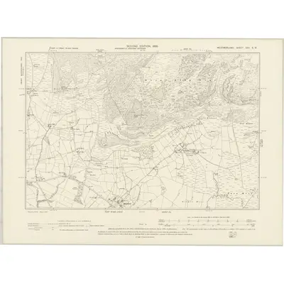 1897 Map of Westmorland XXII.SW, 1899 Print