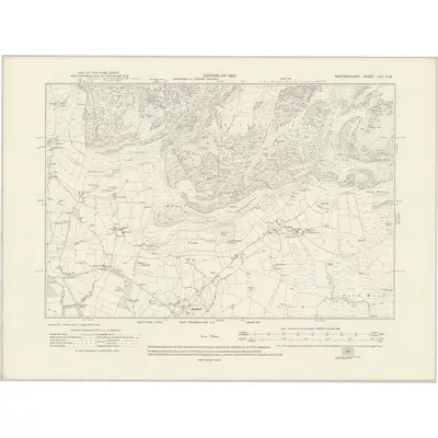 1912 Map of Westmorland XXII.SW, 1920 Print