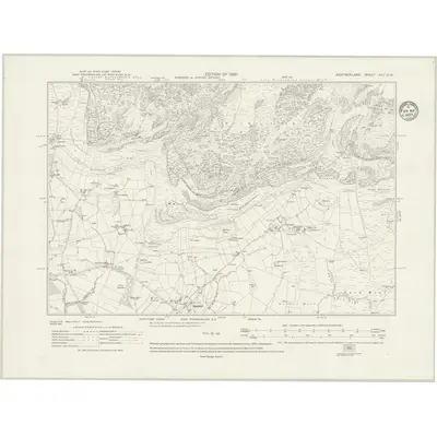 1912 Map of Westmorland XXII.SW, 1935 Print