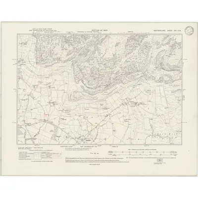 1912 Map of Westmorland XXII.SW, 1946 Print