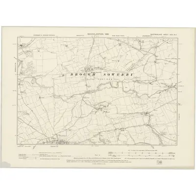 1897 Map of Westmorland XXIII.NE, 1899 Print