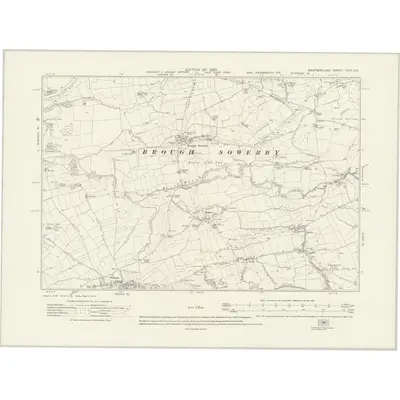 1912 Map of Westmorland XXIII.NE, 1920 Print