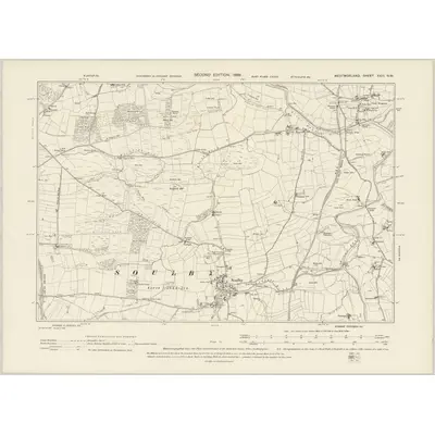 1897 Map of Westmorland XXIII.NW, 1899 Print