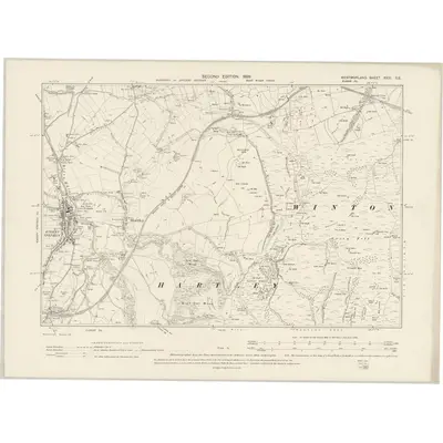 1897 Map of Westmorland XXIII.SE, 1899 Print