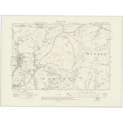 1911 Map of Westmorland XXIII.SE, 1920 Print