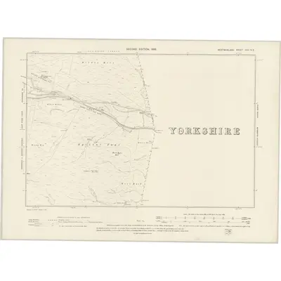1897 Map of Westmorland XXIV.NE, 1899 Print