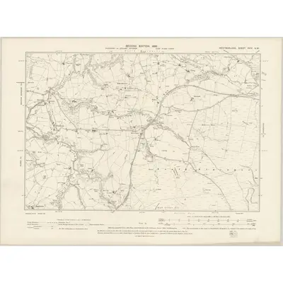 1897 Map of Westmorland XXIV.NW, 1899 Print