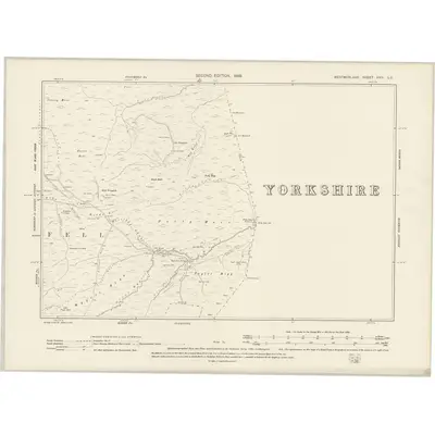 1897 Map of Westmorland XXIV.SE, 1899 Print