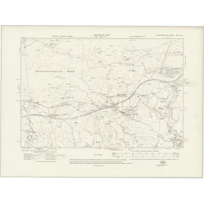 1912 Map of Westmorland XXIX.NE, 1920 Print
