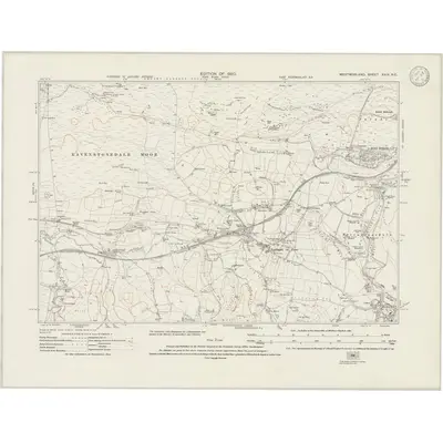 1912 Map of Westmorland XXIX.NE, 1946 Print