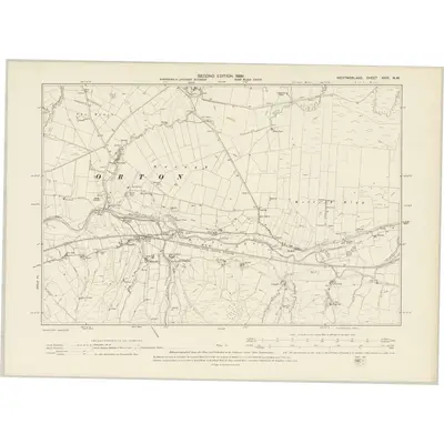 1897 Map of Westmorland XXIX.NW, 1899 Print
