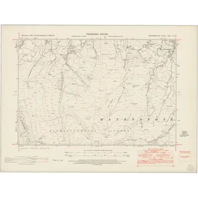 1950 Map of Westmorland XXIX.SE, 1954 Print