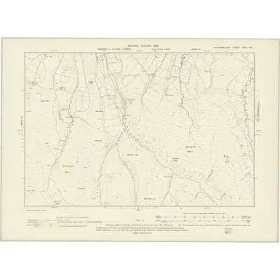 1896 Map of Westmorland XXIX.SW, 1899 Print