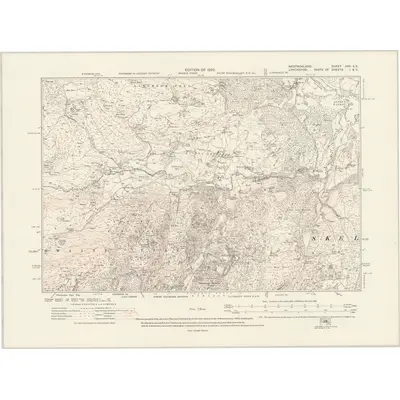 1912 Map of Westmorland XXV.SE, 1920 Print