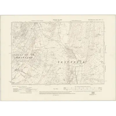 1912 Map of Westmorland XXVI.NE, 1920 Print