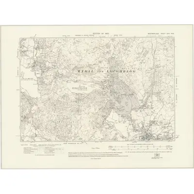 1911 Map of Westmorland XXVI.NW, 1920 Print