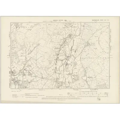 1897 Map of Westmorland XXVI.SE, 1899 Print