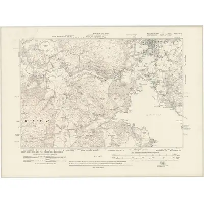 1911 Map of Westmorland XXVI.SW, 1920 Print