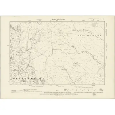 1897 Map of Westmorland XXVII.NE, 1899 Print