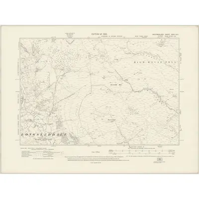 1911 Map of Westmorland XXVII.NE, 1920 Print