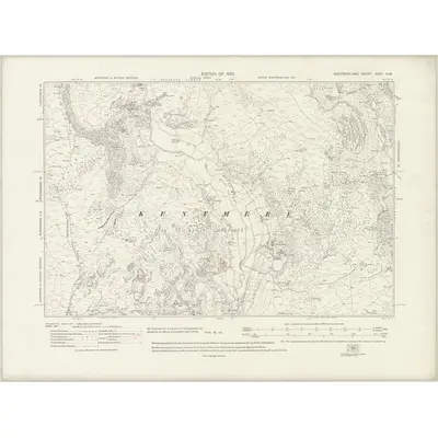 1912 Map of Westmorland XXVII.NW, 1920 Print