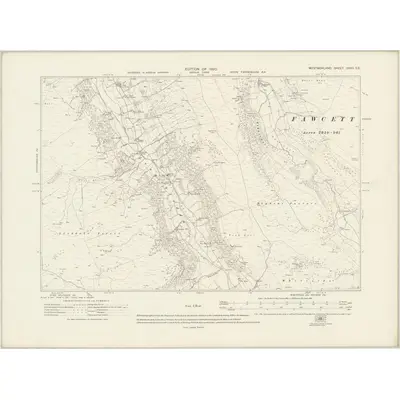 1912 Map of Westmorland XXVII.SE, 1920 Print