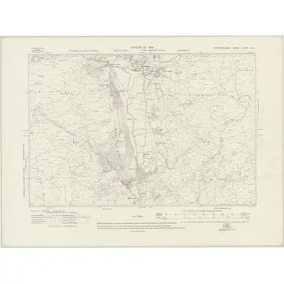 1912 Map of Westmorland XXVII.SW, 1920 Print
