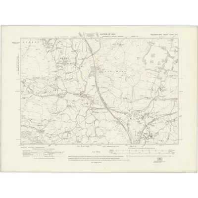 1911 Map of Westmorland XXVIII.NE, 1920 Print