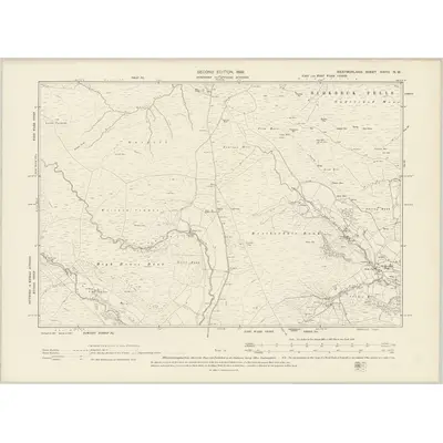 1897 Map of Westmorland XXVIII.NW, 1899 Print