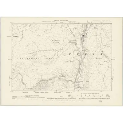 1897 Map of Westmorland XXVIII.SE, 1899 Print