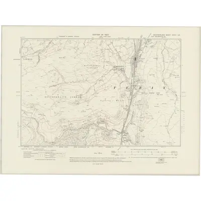 1912 Map of Westmorland XXVIII.SE, 1920 Print