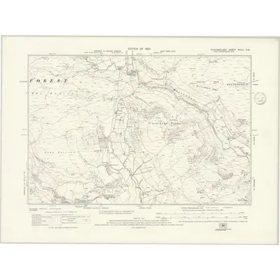 1912 Map of Westmorland XXVIII.SW, 1936 Print