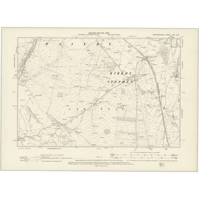 1897 Map of Westmorland XXX.NW, 1899 Print